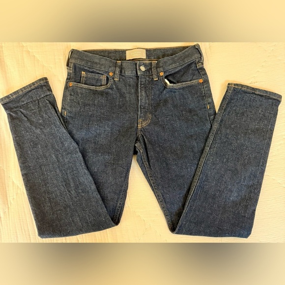 Everlane Selvedge Slim Fit Jeans 30x30 Men’s Organic Cotton Indigo Blue - Picture 4 of 11